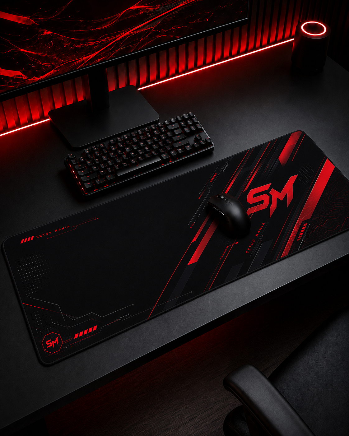 Setup Mania Desk Mat XXL — Core Red